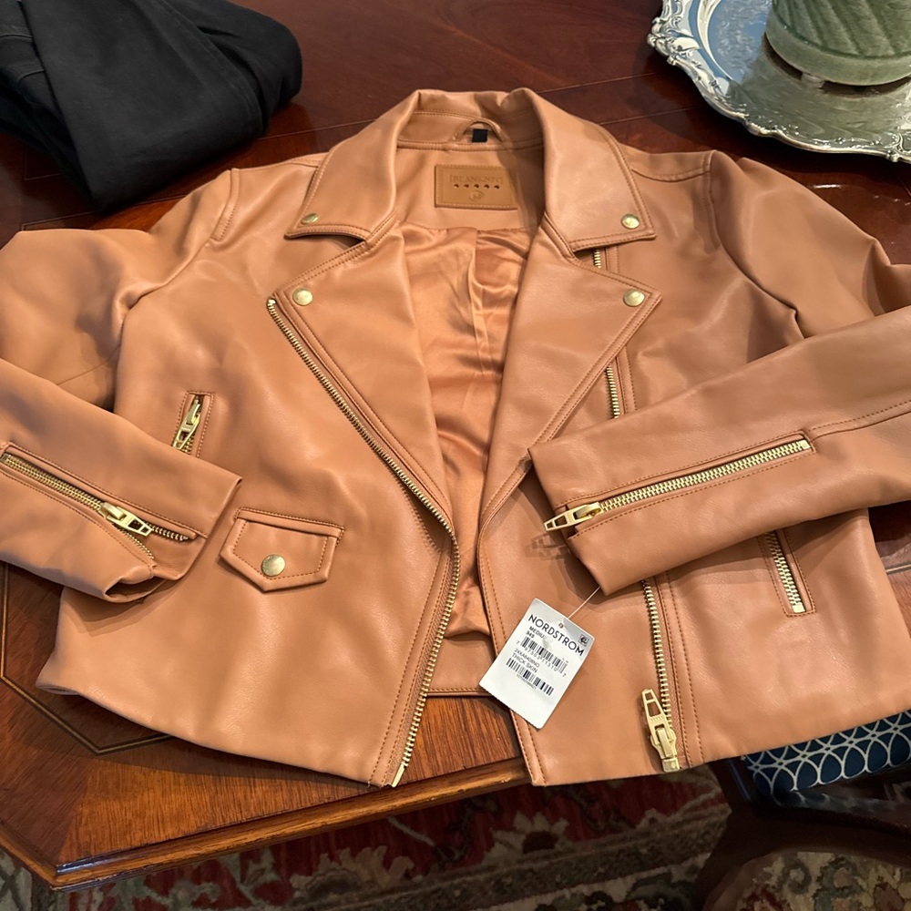 Blank NYC Tan Leather Jacket 🧥